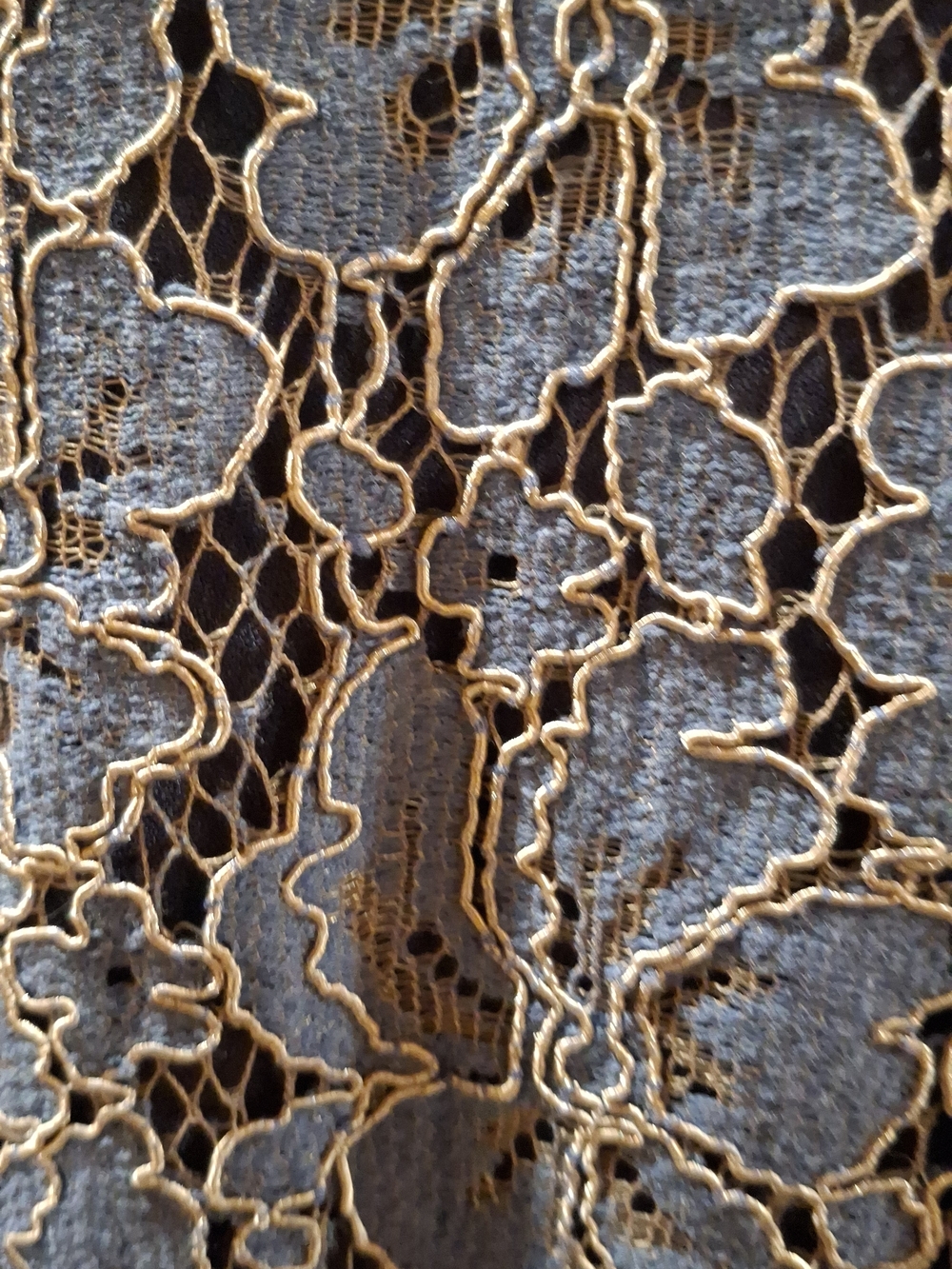 Adelyn Rae Blue Lace Long-Sleeve Fit & Flare Dress - Picture 6 of 8